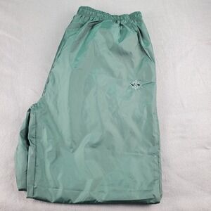Jerzees Vtg Men's Green Windbreaker Pants Lightweight Elastic Waist 2xl